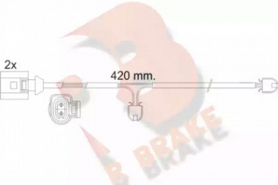 R BRAKE 610476rb -  Сигнализатор, износ тормозных колодок